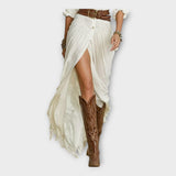 Μακρύ φόρεμα με μποέμικη κομψότητα