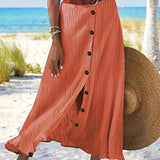 Ημιδιάφανη Μίντι Φούστα με Άνοιγμα