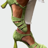 Τακούνια block με λουράκια