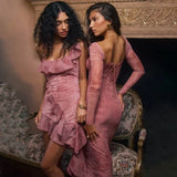 Lara | Κομψό ροζ γυναικείο φόρεμα