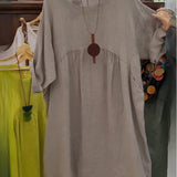 MANDIRA | Φόρεμα από βαμβάκι και λινό