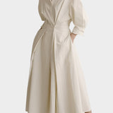 Κομψό Φόρεμα A-Line με Πόλο Κολάρο