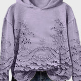 Φούτερ με Κουκούλα σε Δαντέλα Πράσινου Λιβαδιού