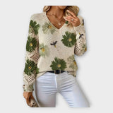 Πλεκτή Μπλούζα με Λεπτομέρειες Δαντέλας