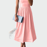 Κομψό Μίντι Φόρεμα με Τιράντες