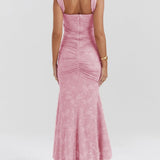 Julia | Μάξι φόρεμα σε μπλε φλοράλ Campanula