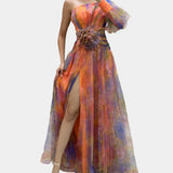 Ρομαντικό Φόρεμα με Άνοιγμα