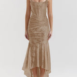 Julia | Μάξι φόρεμα σε μπλε φλοράλ Campanula