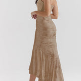 Julia | Μάξι φόρεμα σε μπλε φλοράλ Campanula