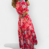 Ελαφρύ Φλοράλ Φόρεμα με Τσέπες