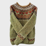 Πλεκτό Ζιβάγκο με Vintage Ζακάρ Σχέδιο