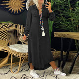 Lina™ - Φόρεμα μάξι με μακριά μανίκια
