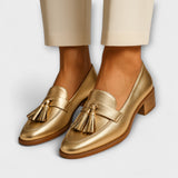 Lea - Χρυσά Loafer