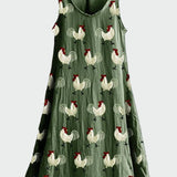 Φόρεμα με Μοτίβο Πετεινών