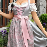 Βαυαρικό Φόρεμα Dirndl με Κοντό Μανίκι | Oktoberfest
