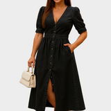 Κουμπωτό τζιν φόρεμα