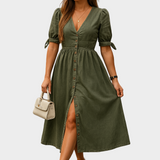 Κουμπωτό τζιν φόρεμα