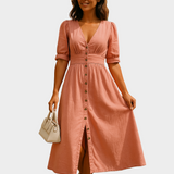 Κουμπωτό τζιν φόρεμα