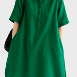 Χαλαρό Λινό Πουκαμισοφόρεμα