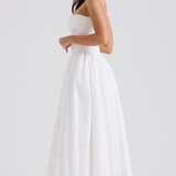 Φόρεμα Maxi με Λεπτές Τιράντες και Φλοράλ Σχέδιο