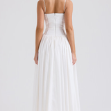 Φόρεμα Maxi με Λεπτές Τιράντες και Φλοράλ Σχέδιο