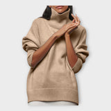 Πλεκτό Πουλόβερ με Ψηλό Γιακά