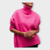 Πλεκτό Πουλόβερ με Ψηλό Γιακά