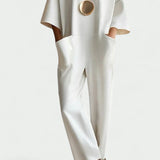 Maria | Κομψή ολόσωμη φόρμα με κοντό μανίκι