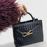 Τσάντα Ημέρας Πλεκτή Ινδigo