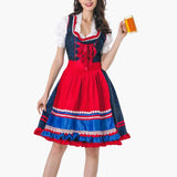 Φόρεμα Dirndl Oktoberfest | Μήκους Γόνατος με Ποδιά και Δέσιμο