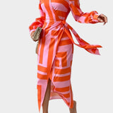 Εκτυπωμένο Φόρεμα με Ρυθμιζόμενη Μέση