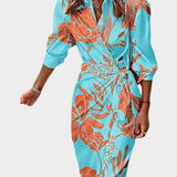 Εκτυπωμένο Φόρεμα με Ρυθμιζόμενη Μέση