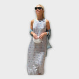 Μάξι Φόρεμα με Γεωμετρικό Μοτίβο