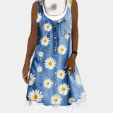 Μαλακό και κομψό τζιν φόρεμα