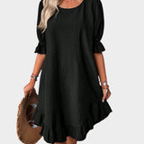 Ρετρό Φόρεμα Midi με Άνετα Μανίκια