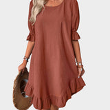 Ρετρό Φόρεμα Midi με Άνετα Μανίκια