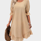 Ρετρό Φόρεμα Midi με Άνετα Μανίκια