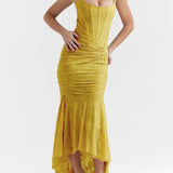 Julia | Μάξι φόρεμα σε μπλε φλοράλ Campanula