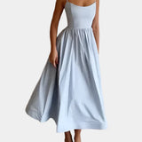 Φόρεμα με Φαρδιά και Απαλή Σατινέ Γραμμή