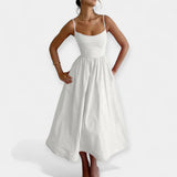 Μίνι Φόρεμα με Στρογγυλή Λαιμόκοψη και Τιράντες