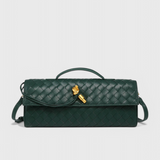 Τσάντα Clutch Melanie με Λεπτομέρεια Χρυσού Κόμπου