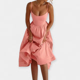 Μίνι Φόρεμα με Στρογγυλή Λαιμόκοψη και Τιράντες