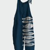 Ρετρό ολόσωμη φόρμα με λουλουδάτο μοτίβο – Κομψό στυλ και άνεση