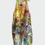 Ρετρό λουλουδάτη ολόσωμη φόρμα