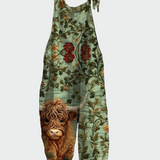 Ρετρό ολόσωμη φόρμα με κεντητά λουλούδια