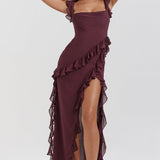 Μεΐσσα | Φόρεμα με Ασύμμετρο Βολάν