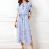 Fioria | Κομψό Ριγέ Φόρεμα