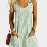 Ριγέ Φόρεμα χωρίς Μανίκια