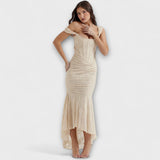 Μακρύ Φόρεμα με Κομψό και Εκλεπτυσμένο Κορσέ