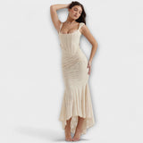 Μακρύ Φόρεμα με Κομψό και Εκλεπτυσμένο Κορσέ